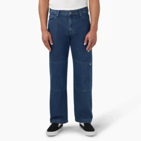 Jeans a gamba larga con Double Knee