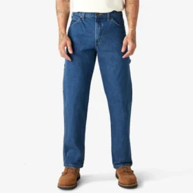 Jeans da carpentiere dalla vestibilità comoda e dal tessuto pesante