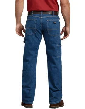 Jeans da carpentiere in denim a gamba dritta e vestibilità comoda
