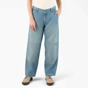 Jeans da donna a vestibilità ampia con Double Knee