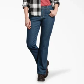 Jeans da donna in denim con vestibilità comoda e fodera in flanella