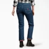 Jeans da donna in denim con vestibilità comoda e fodera in flanella Jeans da donna in denim con vestibilità comoda e fodera in flanella