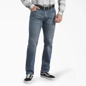 Jeans in denim a 5 tasche con gamba dritta e vestibilità regolare della serie X di Dickies Jeans in denim a 5 tasche con gamba dritta e vestibilità regolare della serie X di Dickies