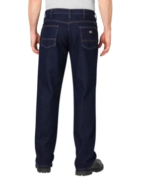Jeans in denim a gamba dritta e vestibilità ampia