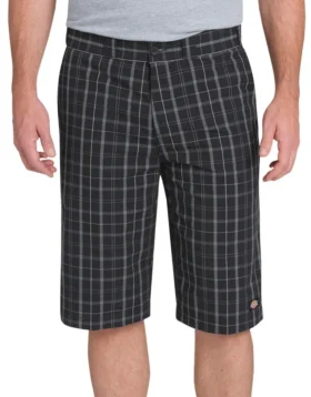 Pantaloncini a quadri con tasche multiuso, vestibilità regolare, 13″