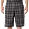 Pantaloncini cargo a quadri Performance Flex da 11″ con vestibilità comoda