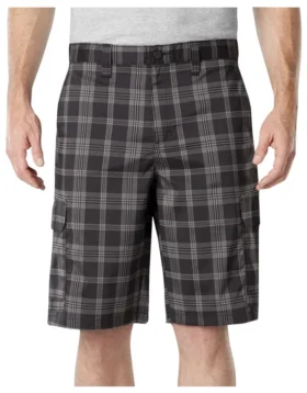 Pantaloncini cargo a quadri Performance Flex da 11″ con vestibilità comoda