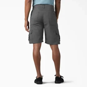 Pantaloncini cargo in tela di cotone con vestibilità comoda e elastica, 11″