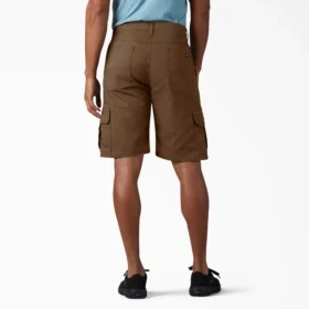 Pantaloncini cargo in tela di cotone con vestibilità comoda e elastica, 11″