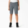 Pantaloncini da carpentiere da donna a vestibilità comoda con righe Hickory, 11″ Pantaloncini da carpentiere da donna a vestibilità comoda con righe Hickory, 11″