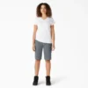 Pantaloncini da carpentiere da donna a vestibilità comoda con righe Hickory, 11″ Pantaloncini da carpentiere da donna a vestibilità comoda con righe Hickory, 11″