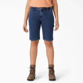 Pantaloncini da carpentiere da donna dalla vestibilità comoda, 11″