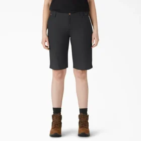 Pantaloncini da carpentiere da donna in tela di cotone, vestibilità comoda, 11″