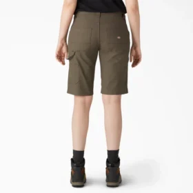 Pantaloncini da carpentiere da donna in tela di cotone, vestibilità comoda, 11″