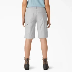 Pantaloncini da carpentiere da donna in tela di cotone, vestibilità comoda, 11″