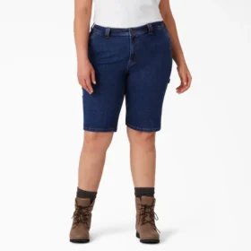 Pantaloncini da carpentiere da donna taglia forte, vestibilità comoda, 11″