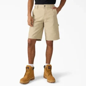 Pantaloncini da carpentiere in tela, 11″
