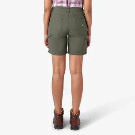 Pantaloncini da carpentiere in tela di cotone per donna, 7″ Pantaloncini da carpentiere in tela di cotone per donna, 7″