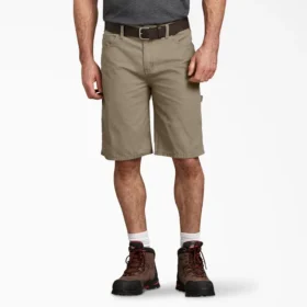 Pantaloncini da carpentiere in tela di cotone, vestibilità comoda, 11″