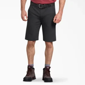 Pantaloncini da carpentiere in tela di cotone, vestibilità regolare, 11″