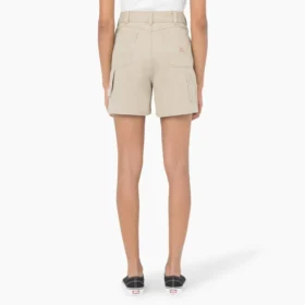 Pantaloncini da donna in tela di cotone, vestibilità regolare, 5″