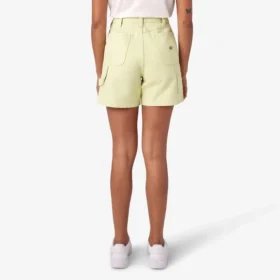 Pantaloncini da donna in tela di cotone, vestibilità regolare, 5″