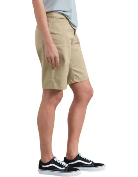 Pantaloncini da donna in twill elasticizzato con vestibilità comoda da 10″