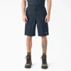Pantaloncini da lavoro a vestibilità ampia e davanti piatto, 13″