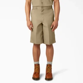 Pantaloncini da lavoro a vestibilità ampia e davanti piatto, 13″ Pantaloncini da lavoro a vestibilità ampia e davanti piatto, 13″