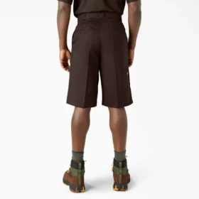 Pantaloncini da lavoro a vestibilità ampia e davanti piatto, 13″