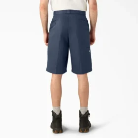 Pantaloncini da lavoro a vestibilità ampia e davanti piatto, 13″