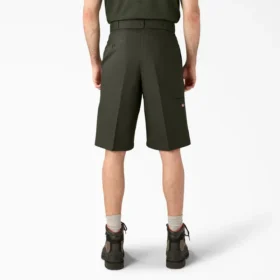 Pantaloncini da lavoro a vestibilità ampia e davanti piatto, 13″ Pantaloncini da lavoro a vestibilità ampia e davanti piatto, 13″