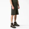 Pantaloncini da lavoro a vestibilità ampia e davanti piatto, 13″