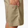 Pantaloncini da lavoro a vestibilità ampia e davanti piatto, 13″