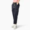 Pantaloni cargo da donna a vita alta con cuciture a contrasto Pantaloni cargo da donna a vita alta con cuciture a contrasto