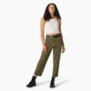 Pantaloni cargo da donna a vita alta con cuciture a contrasto Pantaloni cargo da donna a vita alta con cuciture a contrasto