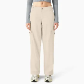Pantaloni cargo da donna in tela di cotone con vestibilità comoda