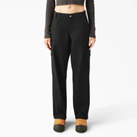 Pantaloni cargo da donna in tela di cotone con vestibilità comoda