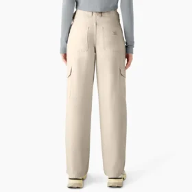 Pantaloni cargo da donna in tela di cotone con vestibilità comoda