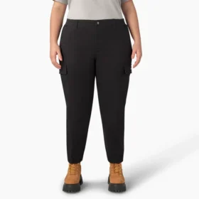 Pantaloni cargo da donna taglie forti a vita alta