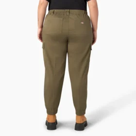 Pantaloni cargo da donna taglie forti a vita alta Pantaloni cargo da donna taglie forti a vita alta