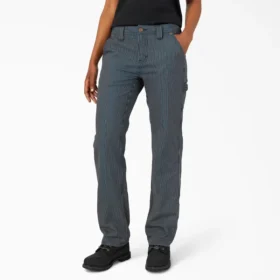 Pantaloni da carpentiere da donna Flex a vestibilità comoda con righe Hickory