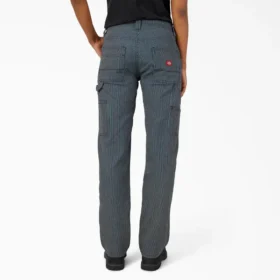 Pantaloni da carpentiere da donna Flex a vestibilità comoda con righe Hickory