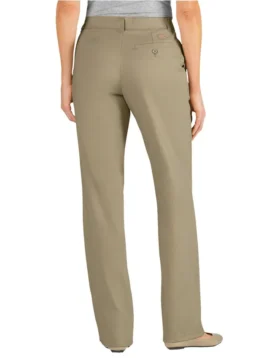 Pantaloni da donna a gamba dritta con piega frontale e vestibilità comoda