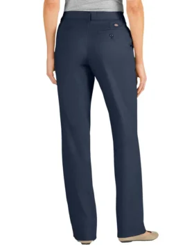 Pantaloni da donna a gamba dritta con piega frontale e vestibilità comoda