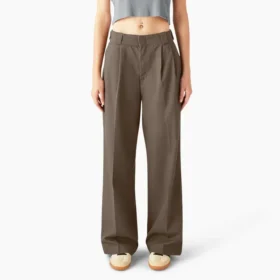 Pantaloni da lavoro a pieghe da donna