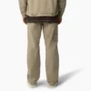 Pantaloni in tela di cotone con doppio rinforzo sulle ginocchia e cuciture a contrasto