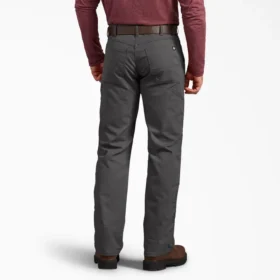 Pantaloni in tela di cotone con vestibilità regolare e Double Knee