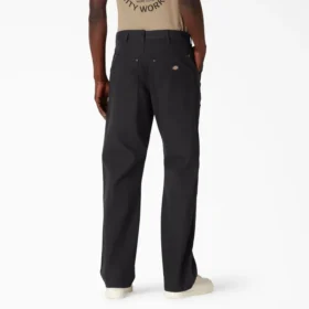 Pantaloni in tela di cotone Double Knee con vestibilità comoda