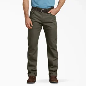 Pantaloni in tela di cotone Flex Regular Fit